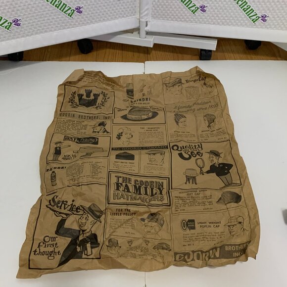 Vintage Goorin Bros Cardboard Hat Box Storage Container Paper Heritage Line - Picture 10 of 11